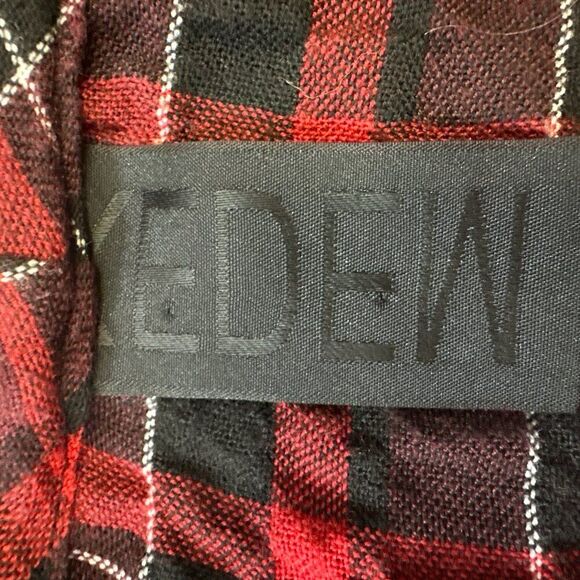 Kedem Sasson Top One Size Red Plaid Pockets Oversized Art to Wear - Picture 12 of 15